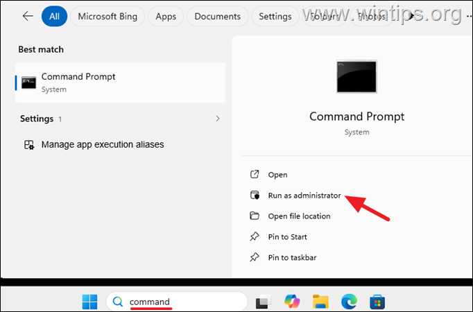 Open Command Prompt as Administrator