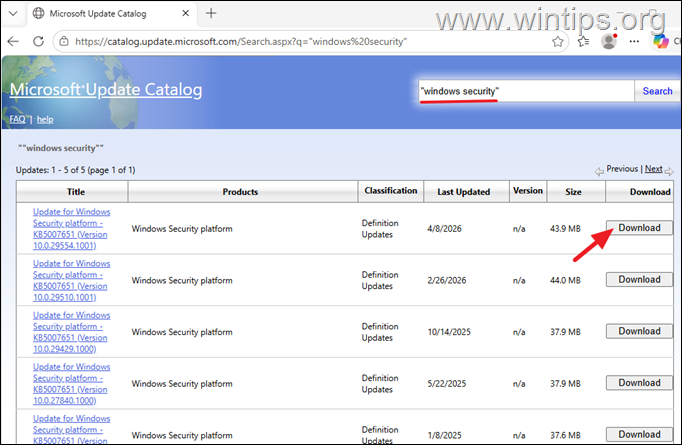 Install Security Health components