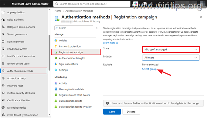 Exclude Selected Users/Groups From Passkey Registration Prompts