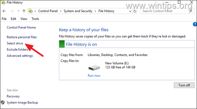 FIX File History Not Working