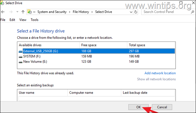 File History not backing up - FIX