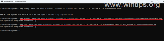 Fix File History Not Working