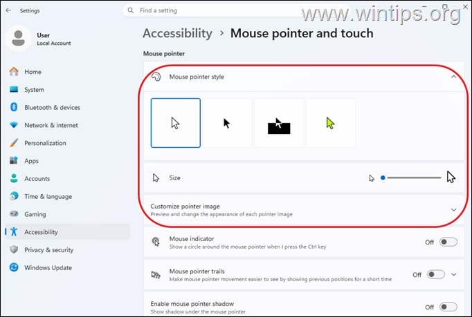 Change Mouse Settings Windows 11