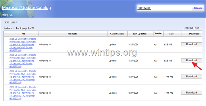 Microsoft Update Catalog