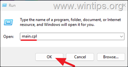 mouse properties command