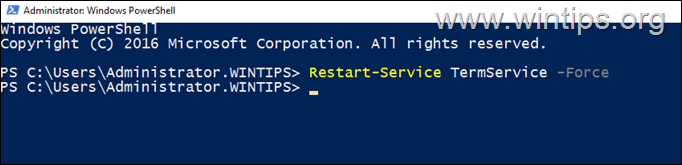 Restart Remote Desktop Services