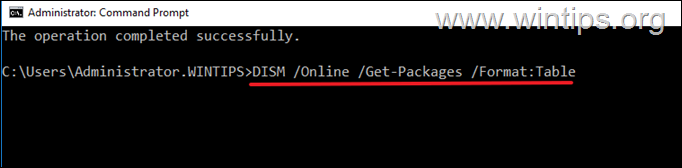 Fin Installed Updates with DISM