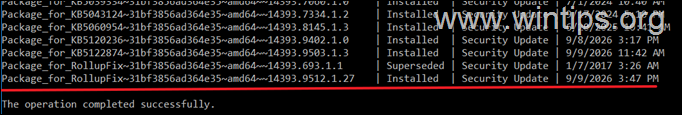Uninstall the September 2026 Security Update