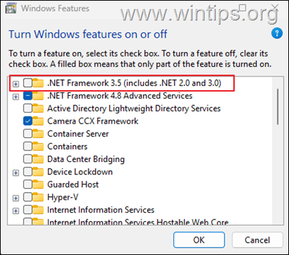 Disable NET Framework 3.5